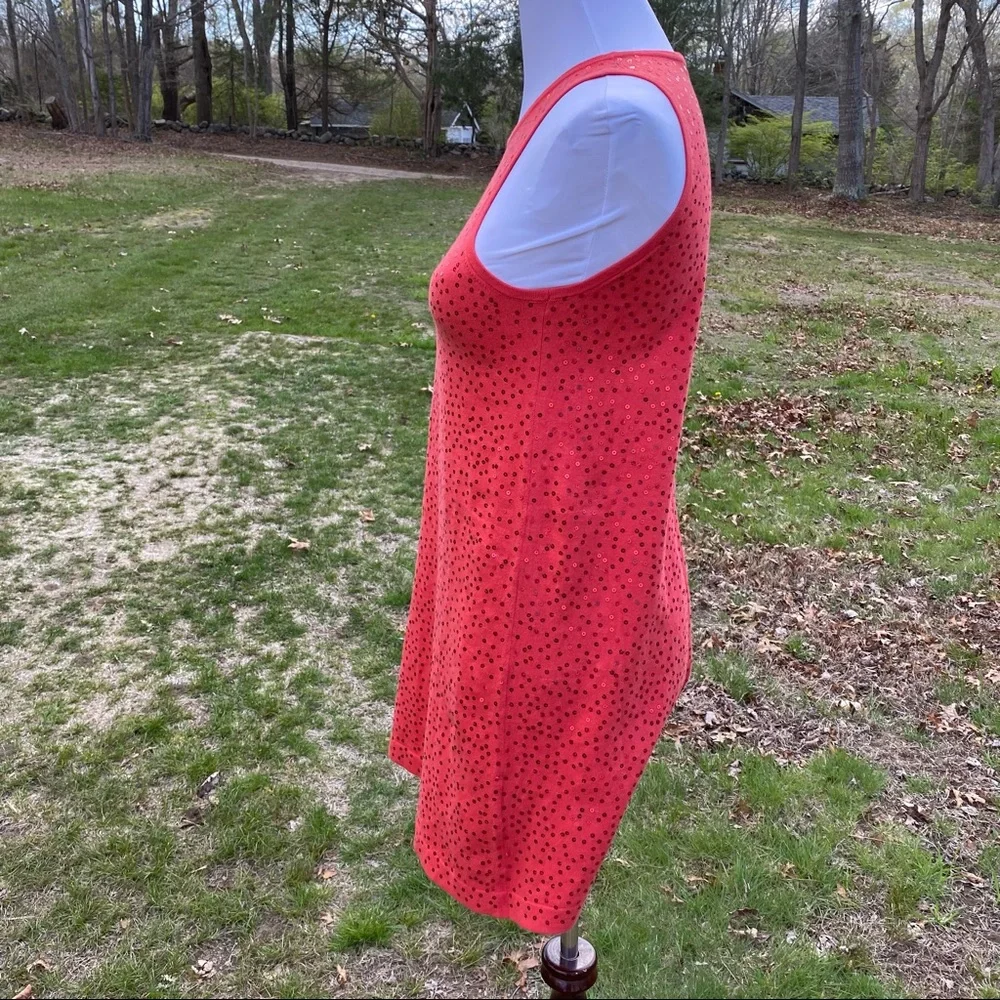 MINNIE ROSE TOP TANK SLEEVELESS ORANGE SEQUINS Size M